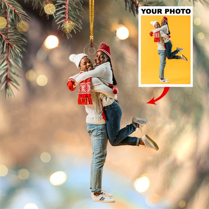 You And Me Couple Ornament - Personalized Photo Mica Ornament - Christmas Gift For Couple, Wife, Husband, Boyfriend, Girlfriend