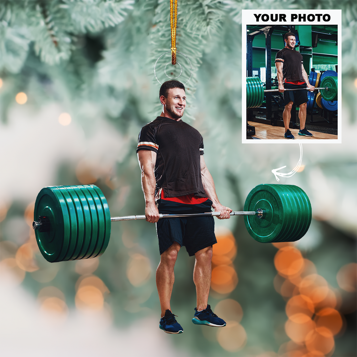 Personalized Photo Mica Ornament - Christmas, Birthday Gift For Family Member, Gym Lover - Customized Your Photo Ornament