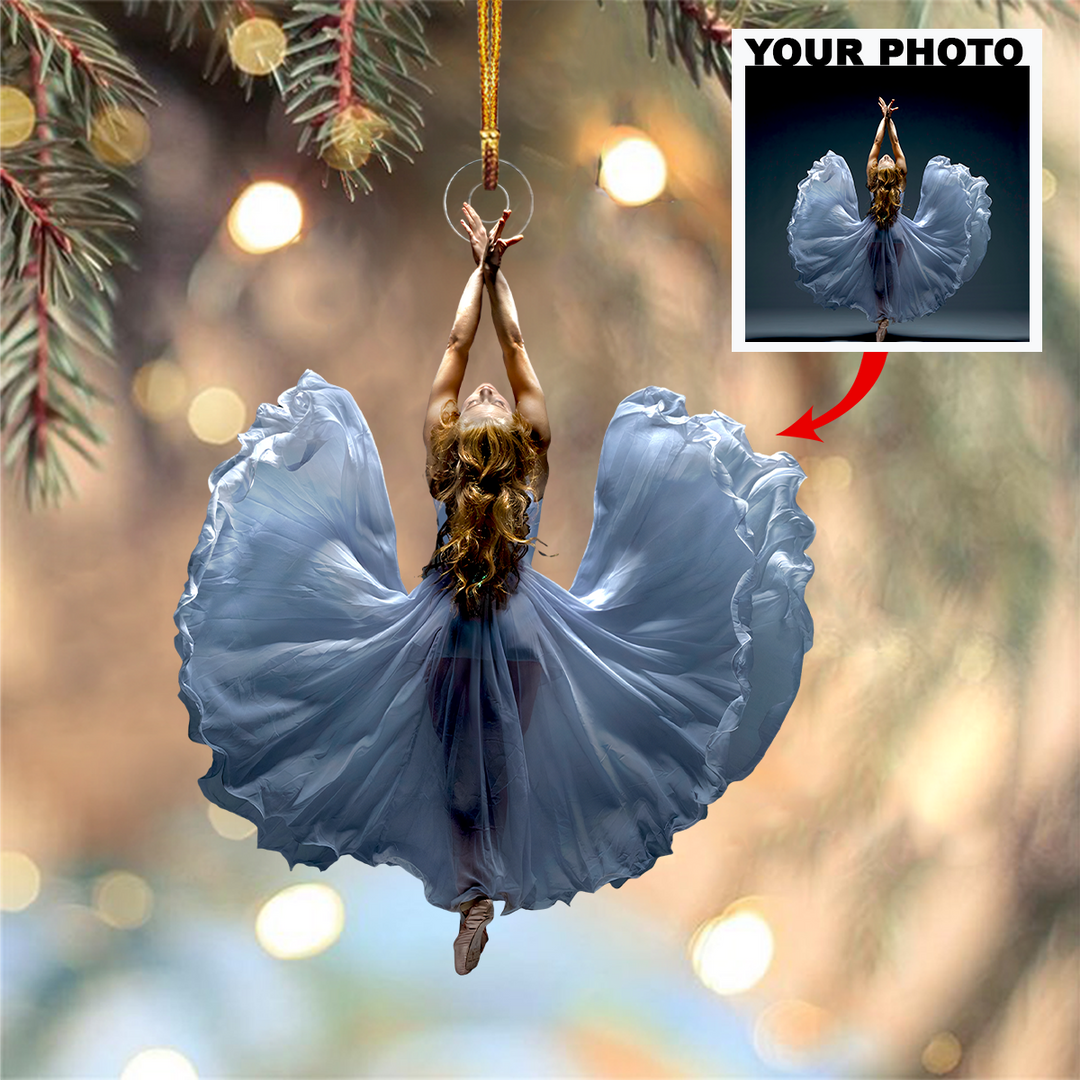 Customized Photo Ornament Ballerina - Personalized Photo Mica Ornament - Christmas Gift For Ballet Dancer, Ballet Lovers