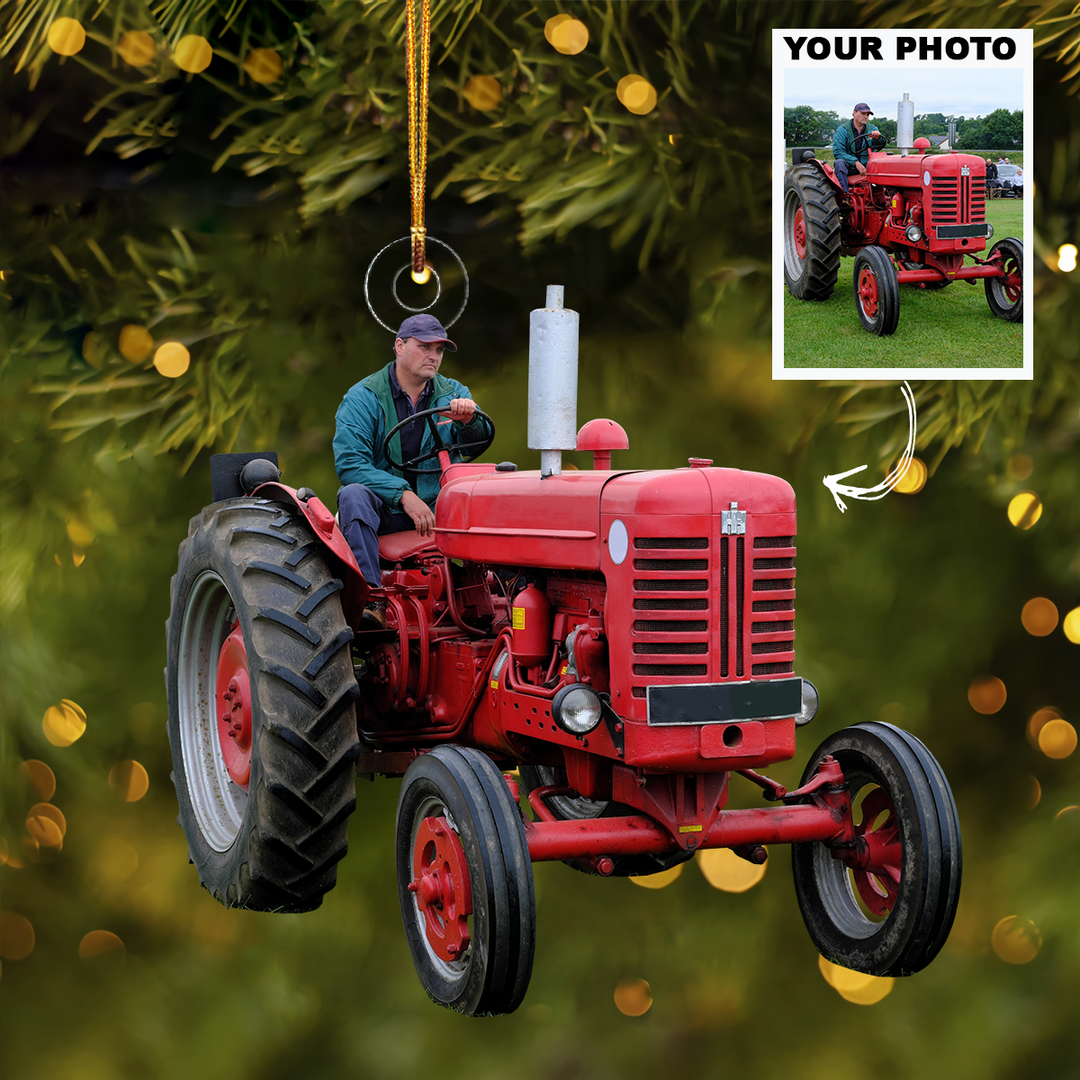 Personalized Photo Mica Ornament - Christmas, Birthday Gift For Family Member, Farmer - Customized Your Photo Ornament