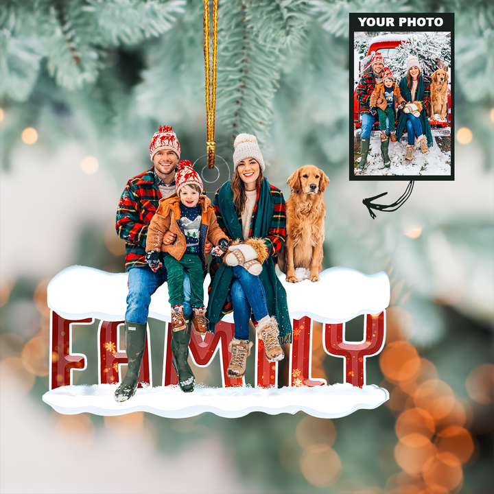 Customized Photo Ornament - Personalized Photo Mica Ornament - Christmas Gift For Family Members UPL0HD024