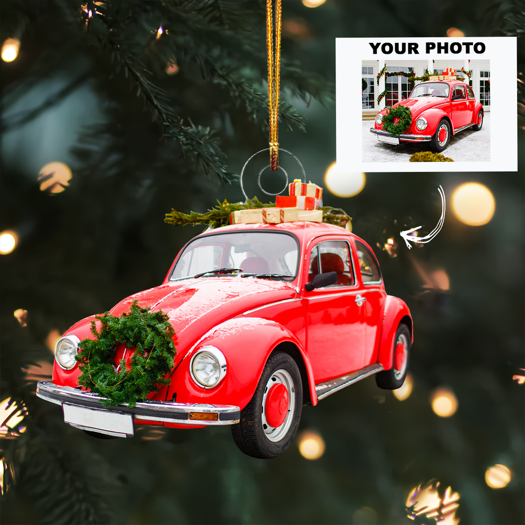 Personalized Photo Mica Ornament - Christmas, Birthday Gift For Family Member, Car Lover - Customized Your Photo Ornament