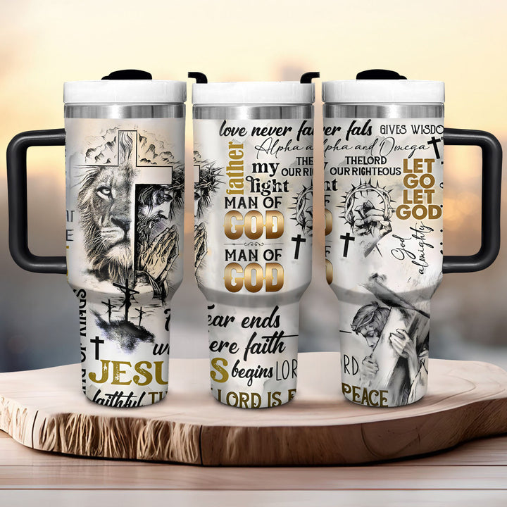 Man Of God - Tumbler with Handle - Gift For Christian - NCU0DV060