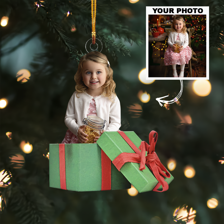 Customized Photo Ornament Christmas Gift - Personalized Photo Mica Ornament - Christmas Gift Family Members UPL0HD021