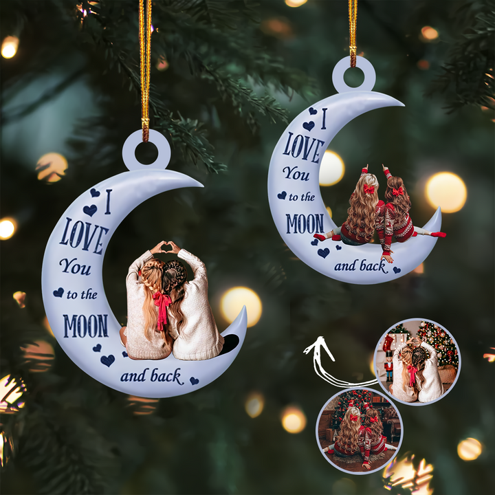 Customized Photo Ornament - Personalized Photo Mica Ornament - Christmas Gift For Family Members, Animals Lovers UPL0HD030
