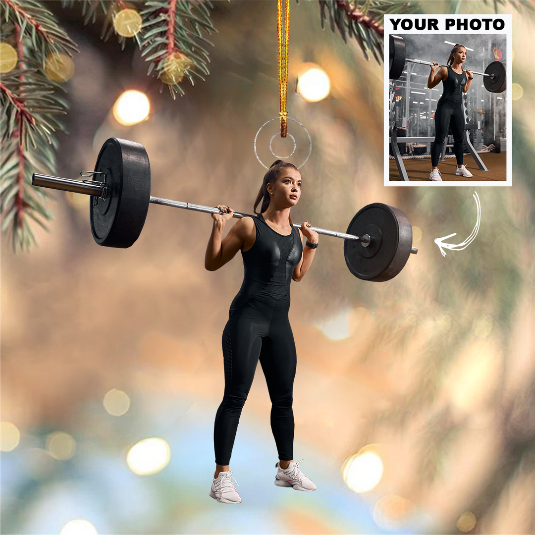 Personalized Photo Mica Ornament - Christmas, Birthday Gift For Family Member, Gym Lover - Customized Your Photo Ornament