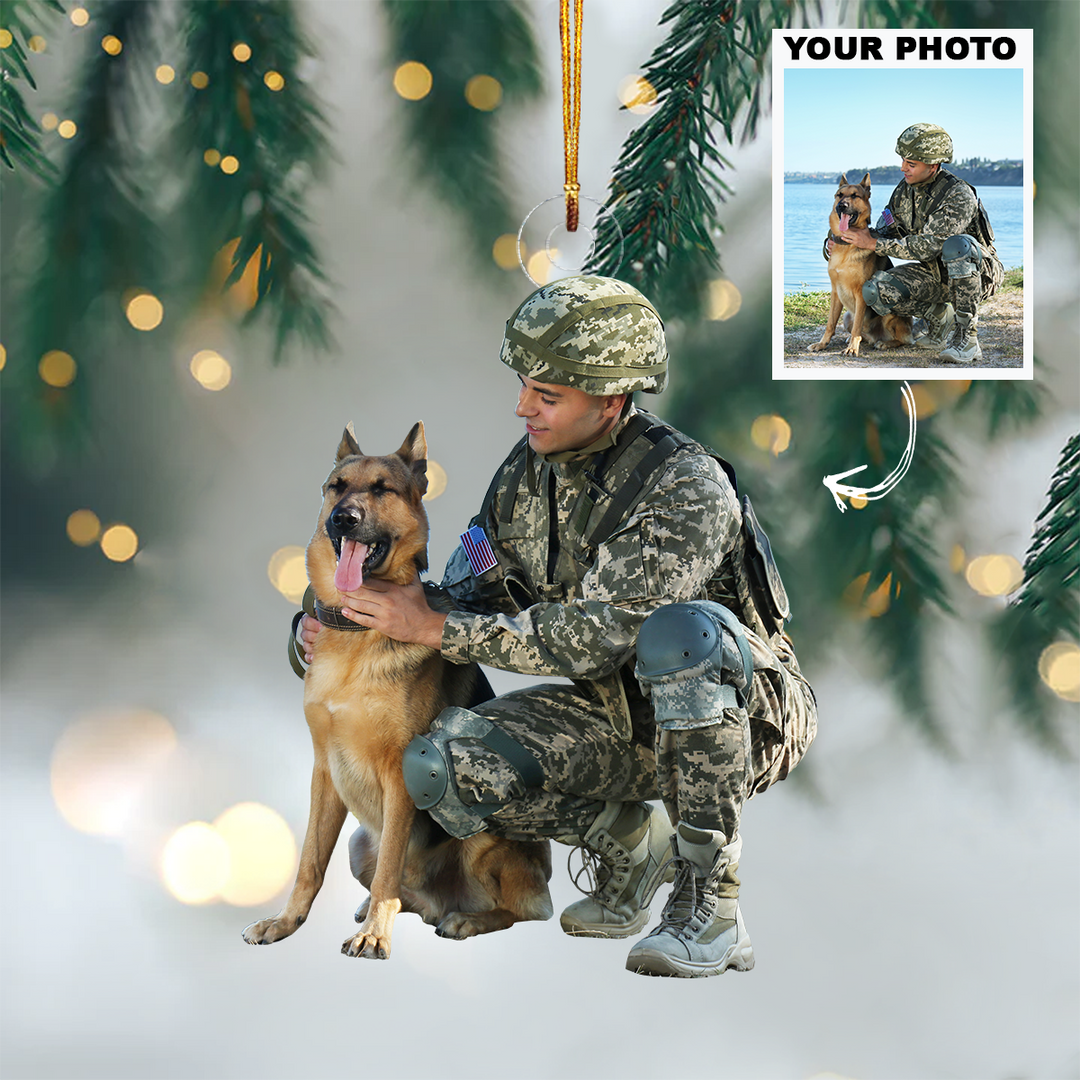 Personalized Photo Mica Ornament - Christmas, Birthday Gift For Family Member, Military - Customized Your Photo Ornament