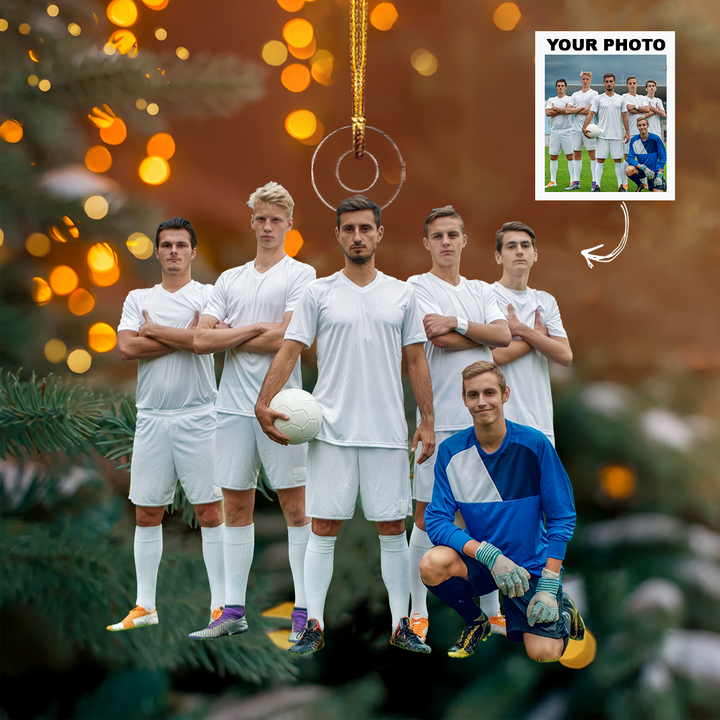 Personalized Photo Mica Ornament - Customized Your Photo Ornament - Christmas, Birthday Gift For Family Members, Soccer Lovers