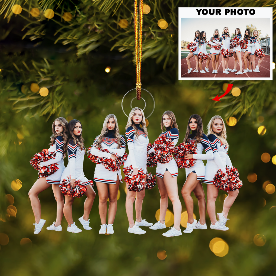 Cheerleaders - Personalized Photo Mica Ornament -  Customized Your Photo Ornament - Christmas Gift For Cheerleaders, Cheer Team, Friends