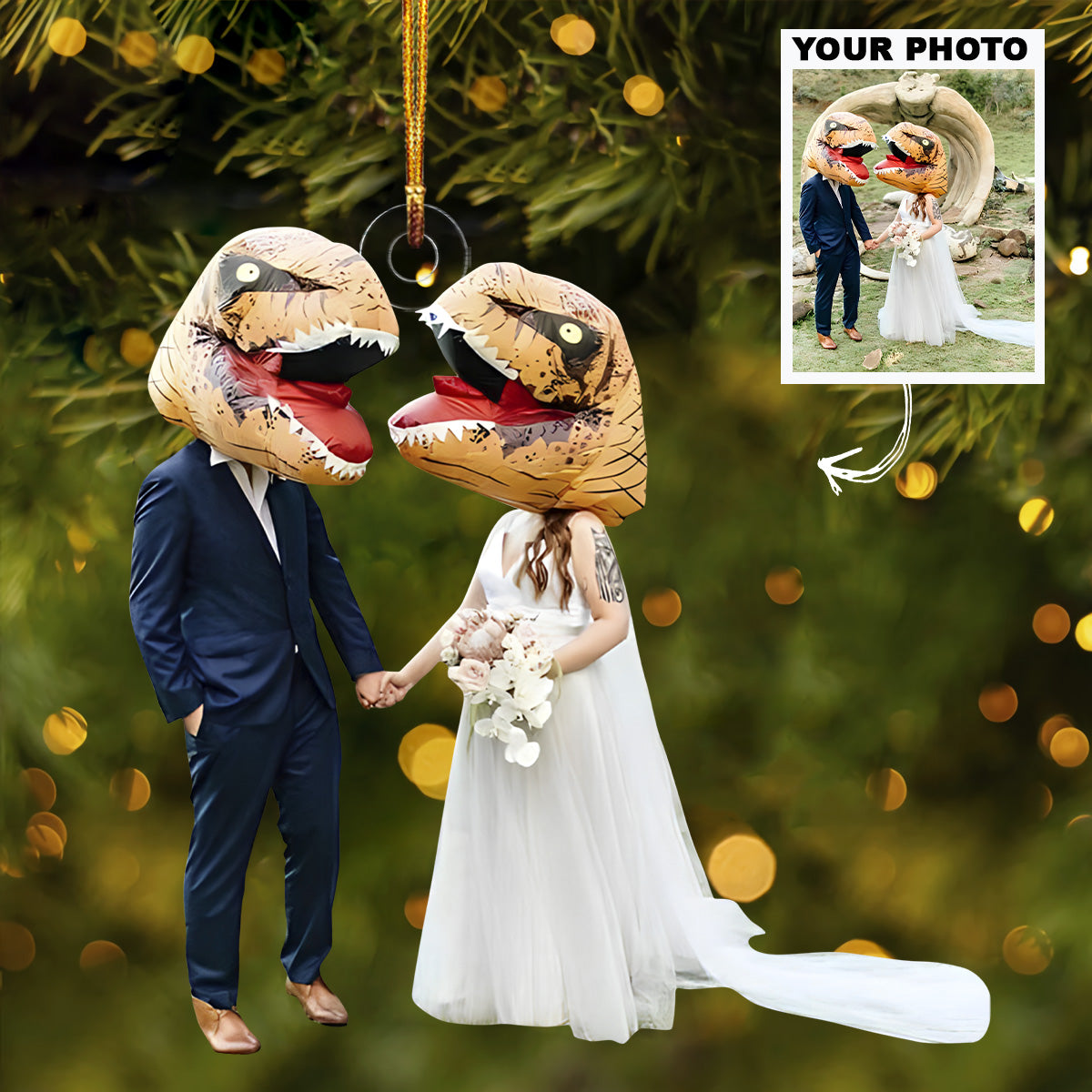 Funny Wedding Gift for Couple, Custom Bride Groom Portrait