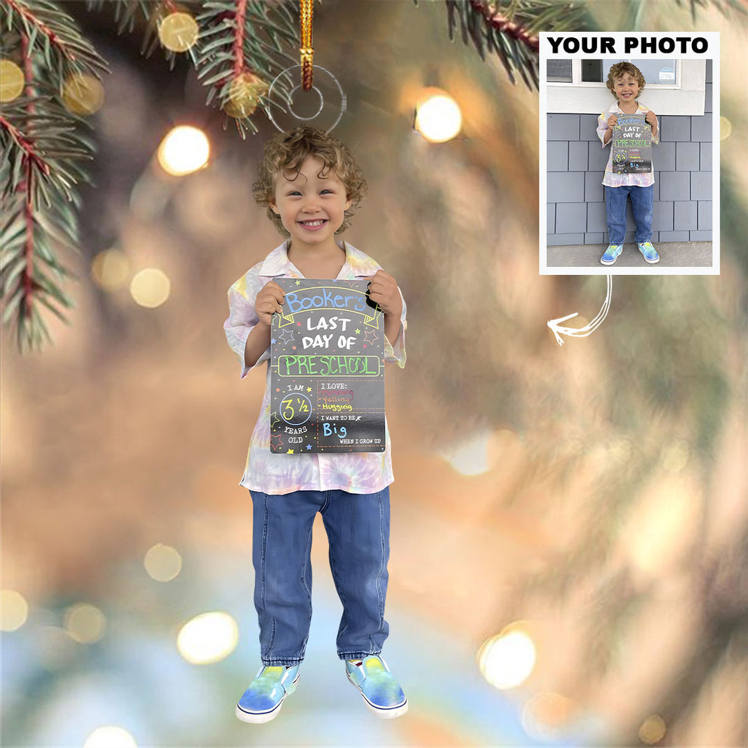 First Day Of School, Last Day Of School Ornament - Personalized Custom Photo Mica Ornament - Christmas Gift For Kids, Family Members