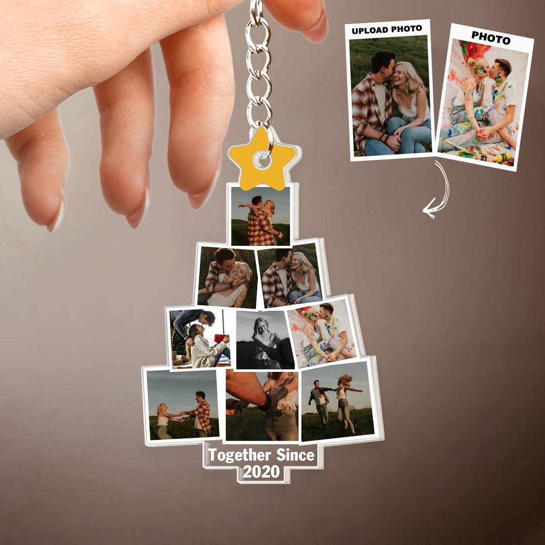 Together Since Custom Photo - Personalized Custom Acrylic Keychain - Gift For Couple