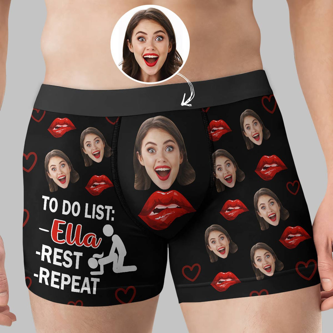 To Do List - Personalized Custom Men's Boxer Briefs - Gift For Couple, Boyfriend, Husband