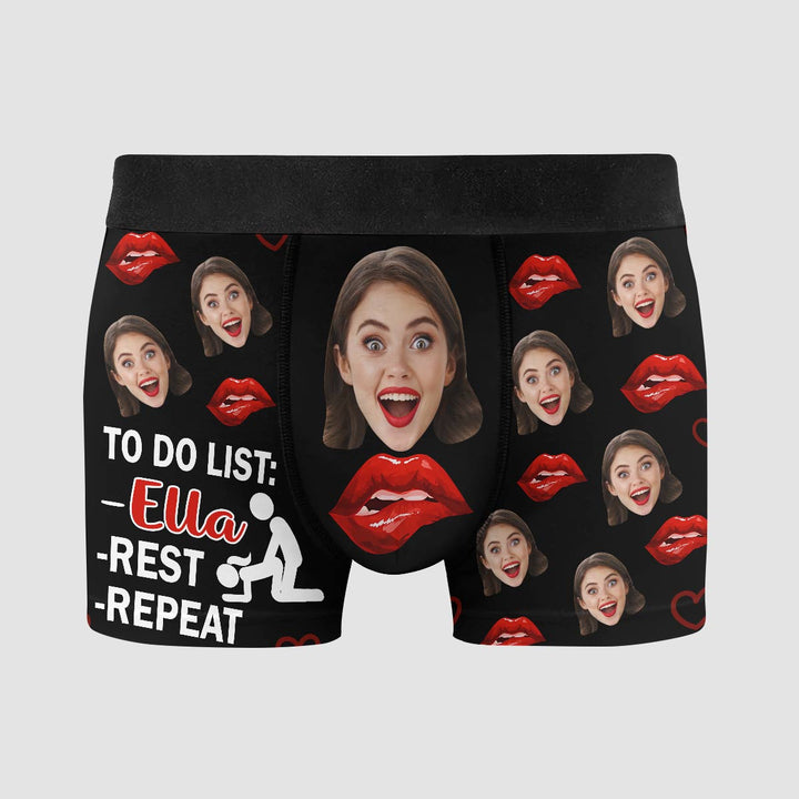 To Do List - Personalized Custom Men's Boxer Briefs - Gift For Couple, Boyfriend, Husband