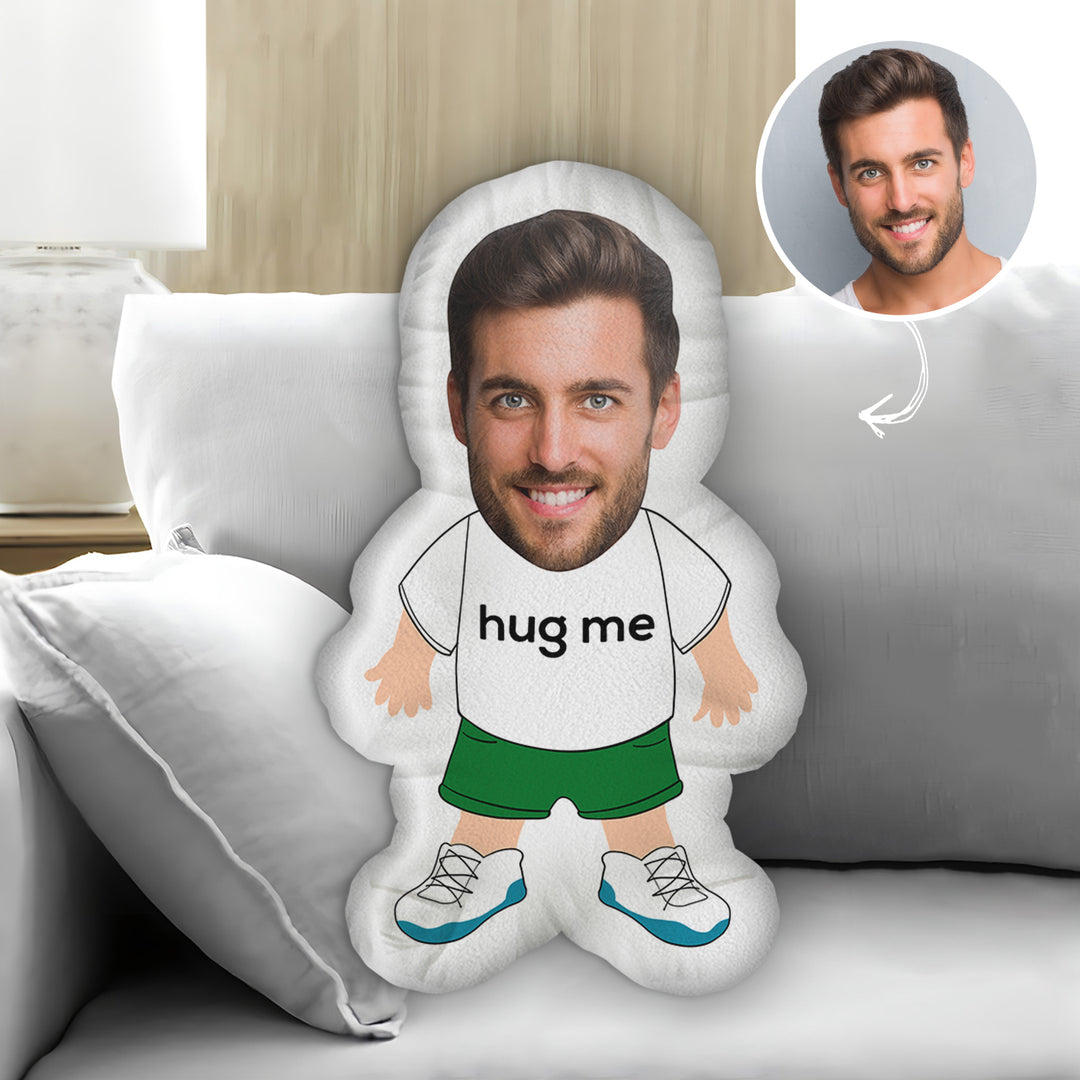 Hug Me Couple Pillow - Personalized Custom Shape Pillow - Gift For Couple, Boyfriend, Girlfriend, Wife, Husband, Family Members