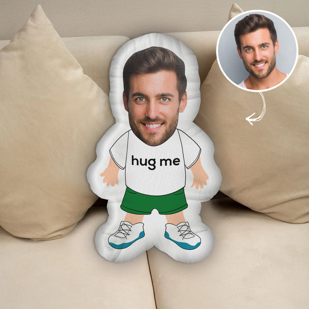 Hug Me Couple Pillow - Personalized Custom Shape Pillow - Gift For Couple, Boyfriend, Girlfriend, Wife, Husband, Family Members