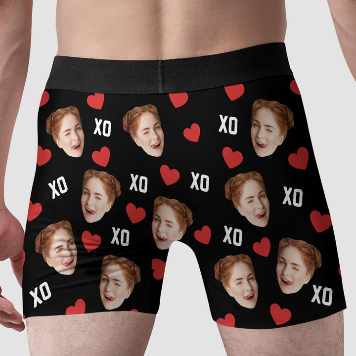 XO You - Personalized Custom Men's Boxer Briefs - Gift For Couple, Boyfriend, Husband