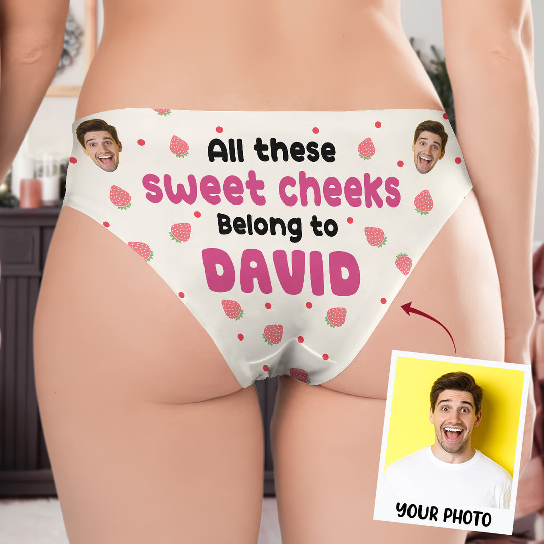 All These Sweet Cheeks Belong To- Personalized Custom Women's Briefs - Gift For Couple, Girlfriend, Wife