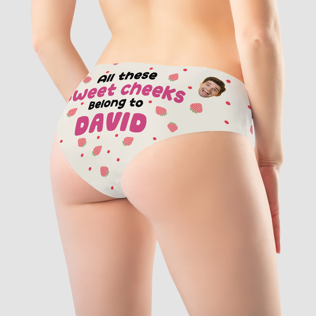 All These Sweet Cheeks Belong To- Personalized Custom Women's Briefs - Gift For Couple, Girlfriend, Wife