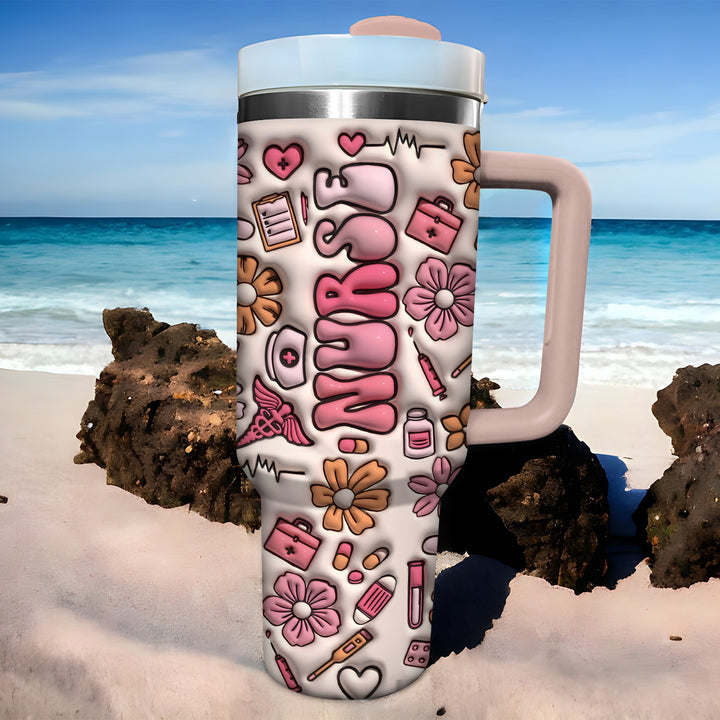 Nurse's Life - Tumbler with Handle - Gift for Nurse - NCU0TT011