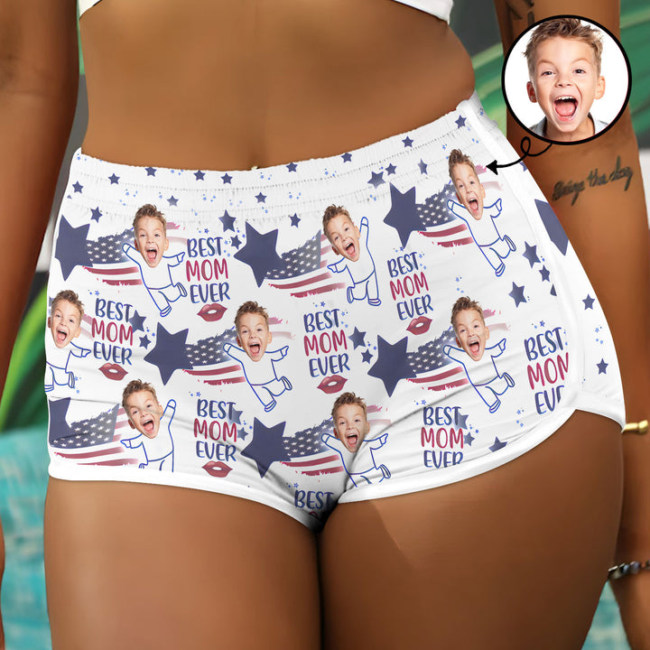 Best Mom Ever - Personalized Custom Woman Beach Shorts - Mother's Day Gift For Mom