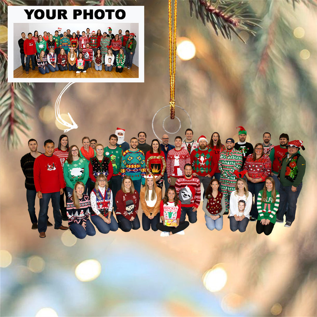 Customized Photo Ornament Family Family Special Moments V5 - Personalized Photo Mica Ornament - Christmas Gift For Family Members