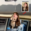 Personalized 8 Photo Car Ornament For Rearview Mirror