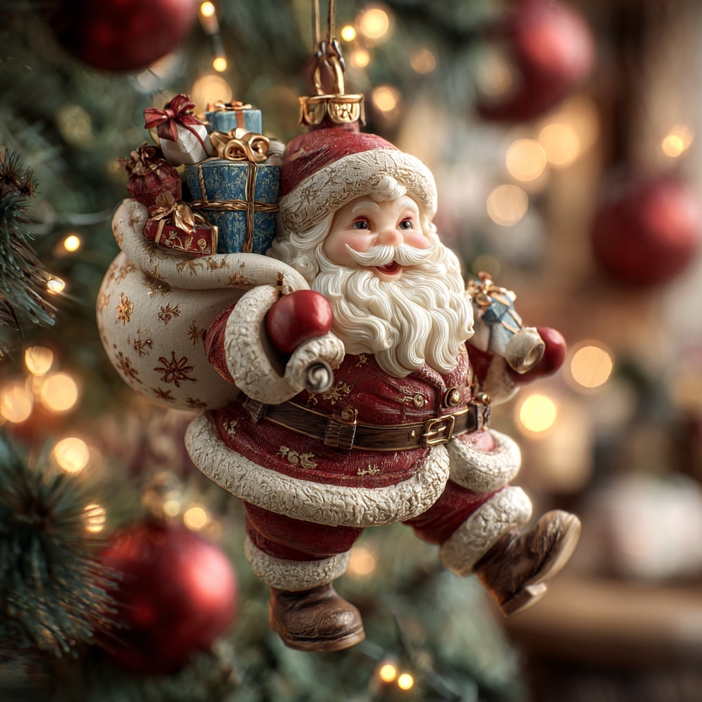 Merry Claus Mica Ornament NCU0NL155