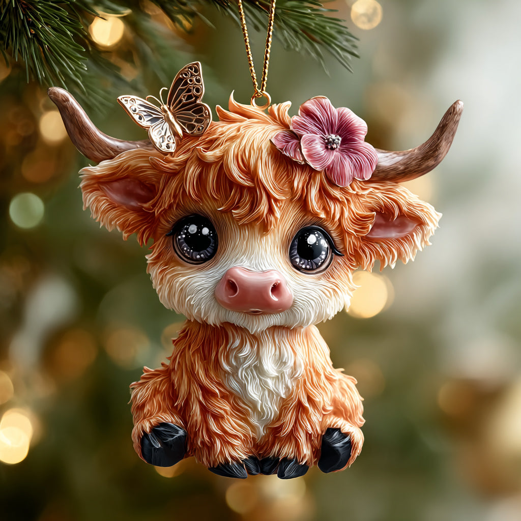 Merry Cow Mica Ornament NCU0HT049