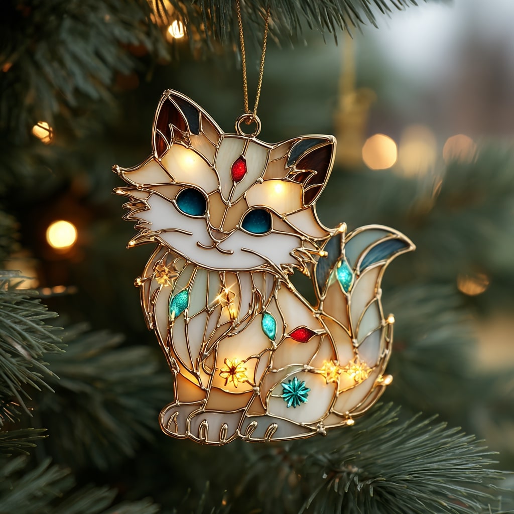 Merry Meow Mica Ornament NCU0NL138