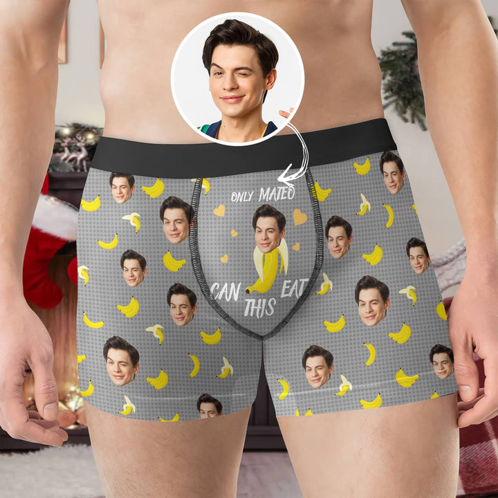 Only I Can Eat This - Personalized Custom Men's Boxer Briefs - Gift For Couple, Boyfriend, Husband
