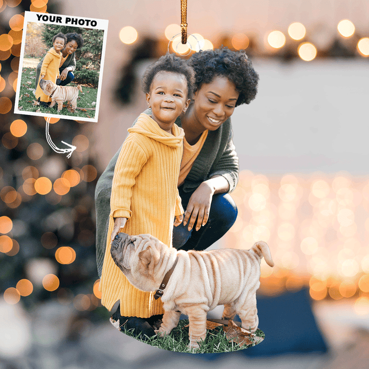 Adorable Moments - Personalized Photo Mica Ornament - Gift For Family, Family Members
