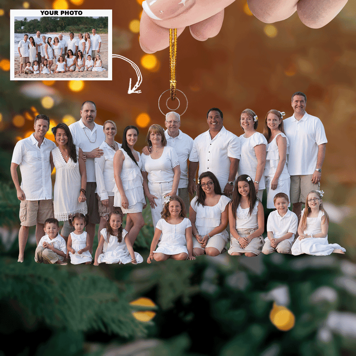 Beach Reunion - Personalized Photo Mica Ornament - Gift For Family, Family Members