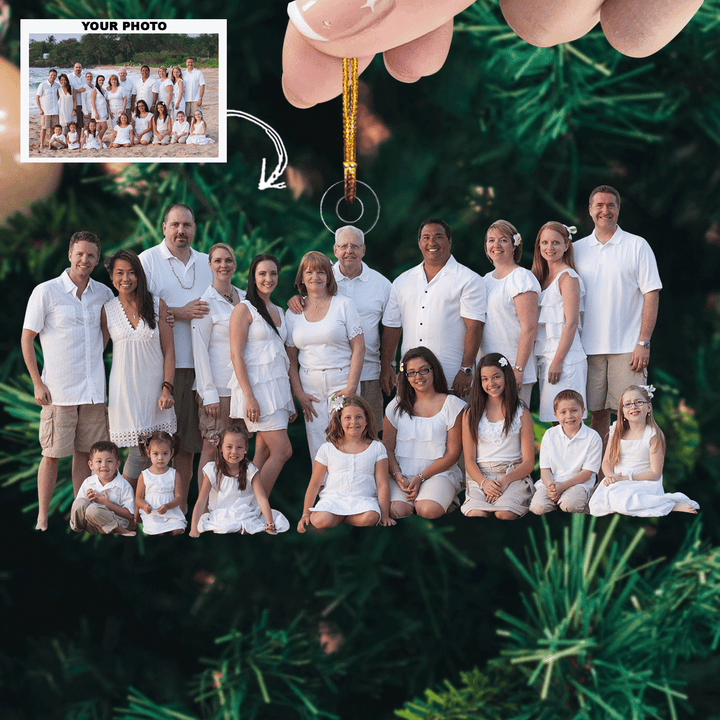 Beach Reunion - Personalized Photo Mica Ornament - Gift For Family, Family Members