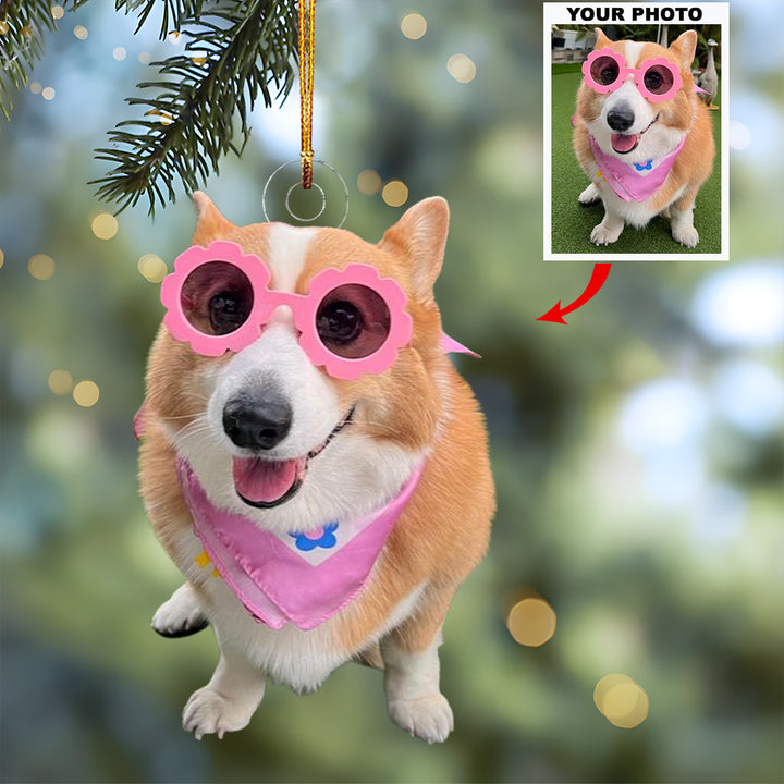 Customized Photo Ornament Pet Special Moments - Personalized Photo Mica Ornament - Christmas Gift For Pet Lovers, Dog Lovers, Cat Lovers