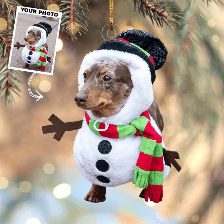 Tinsel-Tail - Personalized Photo Mica Ornament - Gift For Pet Lovers, Pet Owners, Family Members, Friends