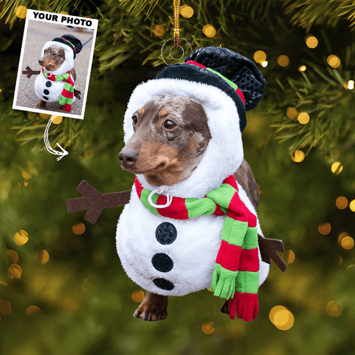 Tinsel-Tail - Personalized Photo Mica Ornament - Gift For Pet Lovers, Pet Owners, Family Members, Friends