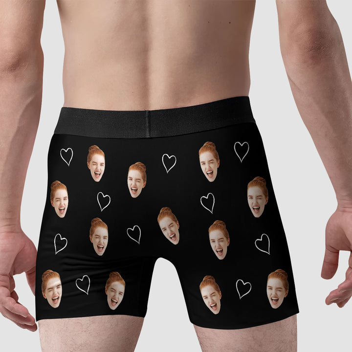 I Love You To The Moon And Back - Personalized Custom Men's Boxer Briefs - Gift For Couple, Boyfriend, Husband