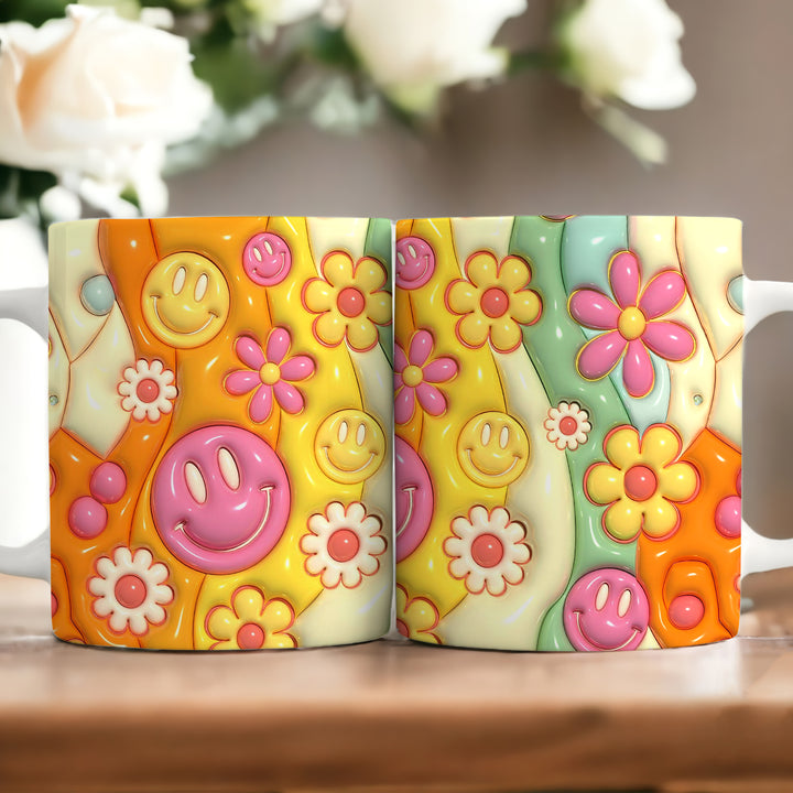 Flower Power - 3D Inflated Effect Printed Mug