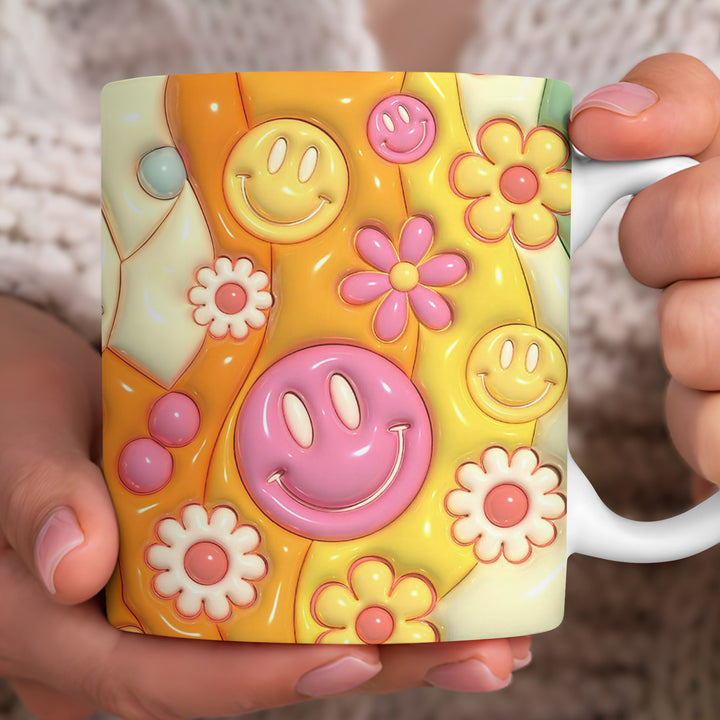 Flower Power - 3D Inflated Effect Printed Mug