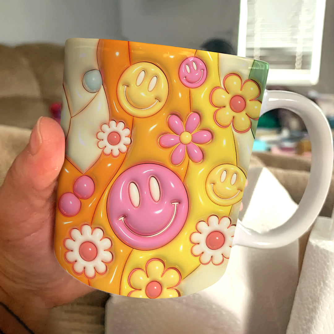 Flower Power - 3D Inflated Effect Printed Mug