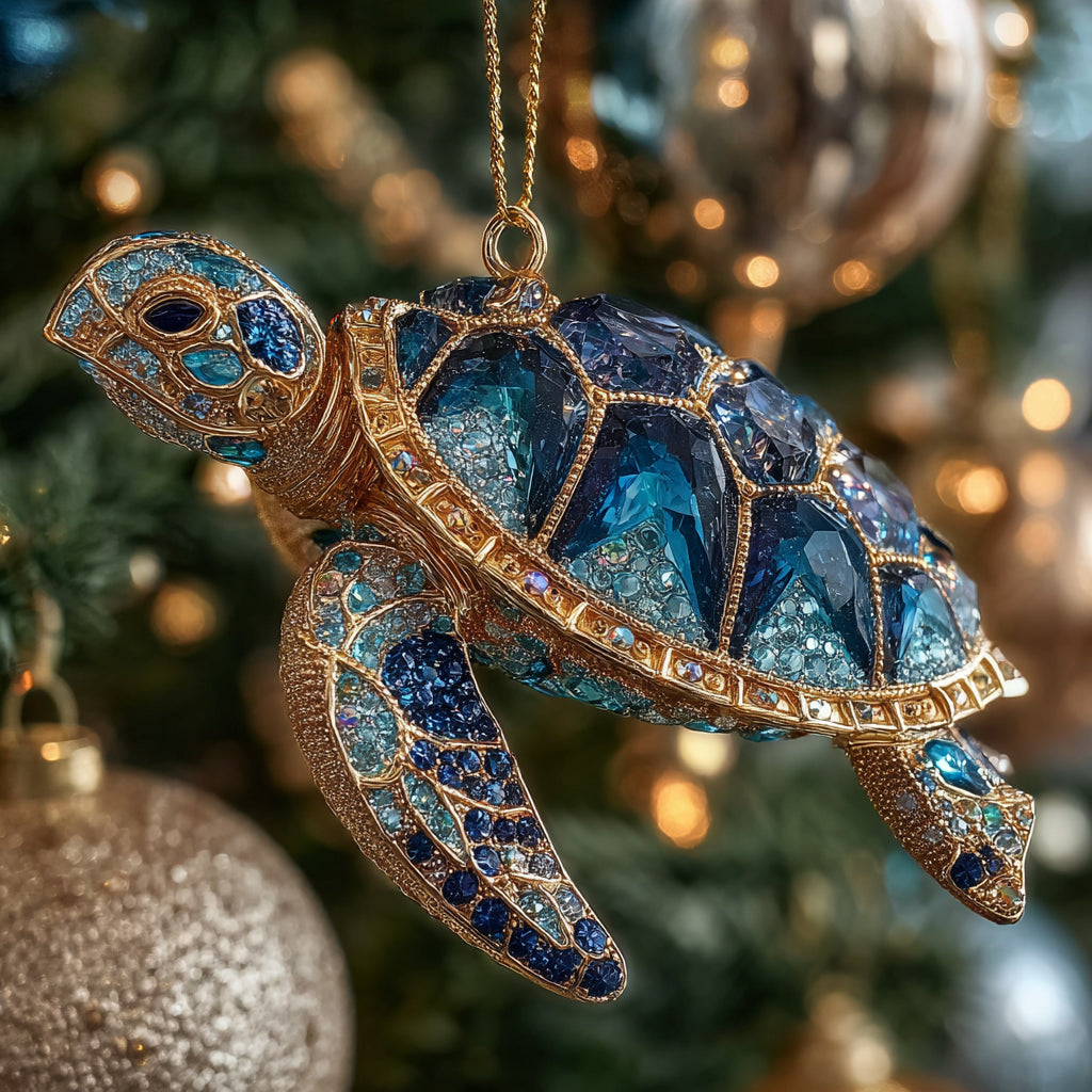 Ocean Jewel Turtle Mica Ornament NCU0HT089