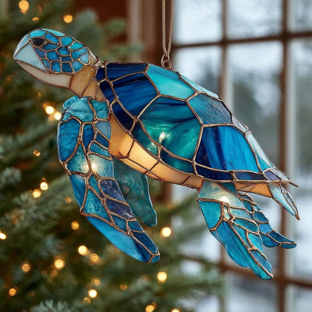 Ocean Spirit Turtle Mica Ornament NCU0HT086