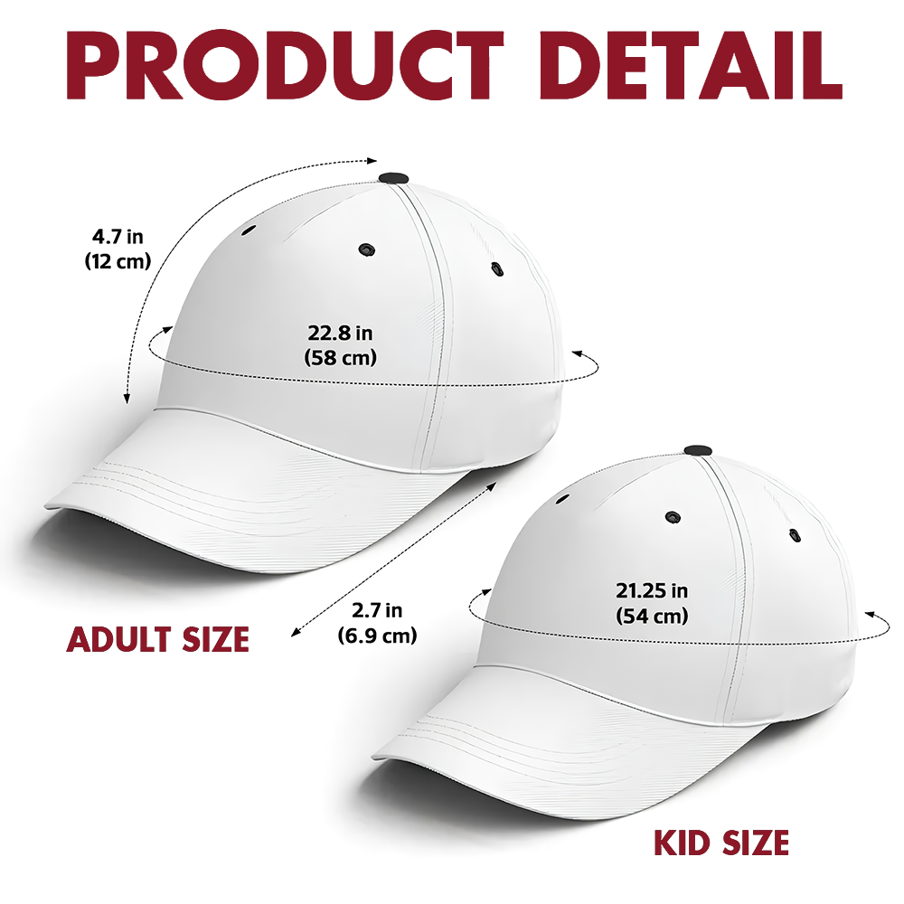 Best Dad Ever Ver 2 - Personalized Custom Baseball Cap - Father's Day Gift For Dad