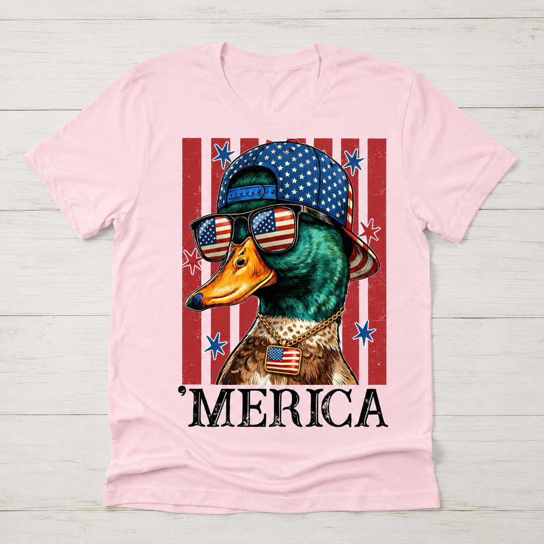 Patriotic Mallard Duck T-Shirt - 4th of July Gifts For Duck Lovers, Dad, Grandpa, Brother NCU0VL101