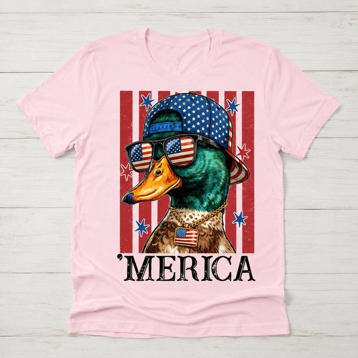 Patriotic Mallard Duck T-Shirt - 4th of July Gifts For Duck Lovers, Dad, Grandpa, Brother NCU0VL101