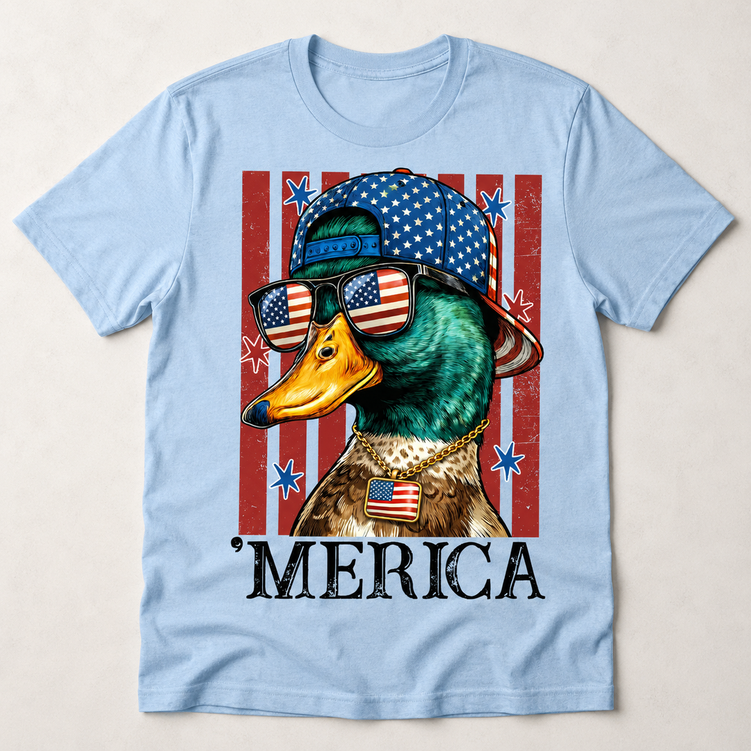 Patriotic Mallard Duck T-Shirt - 4th of July Gifts For Duck Lovers, Dad, Grandpa, Brother NCU0VL101