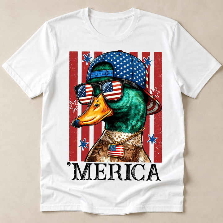 Patriotic Mallard Duck T-Shirt - 4th of July Gifts For Duck Lovers, Dad, Grandpa, Brother NCU0VL101