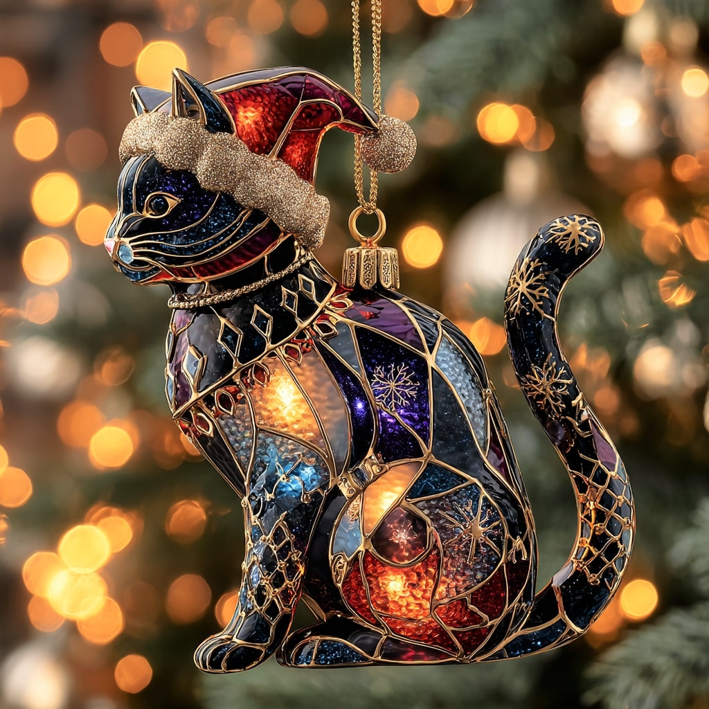 Purrfect Christmas Mica Ornament NCU0NL136