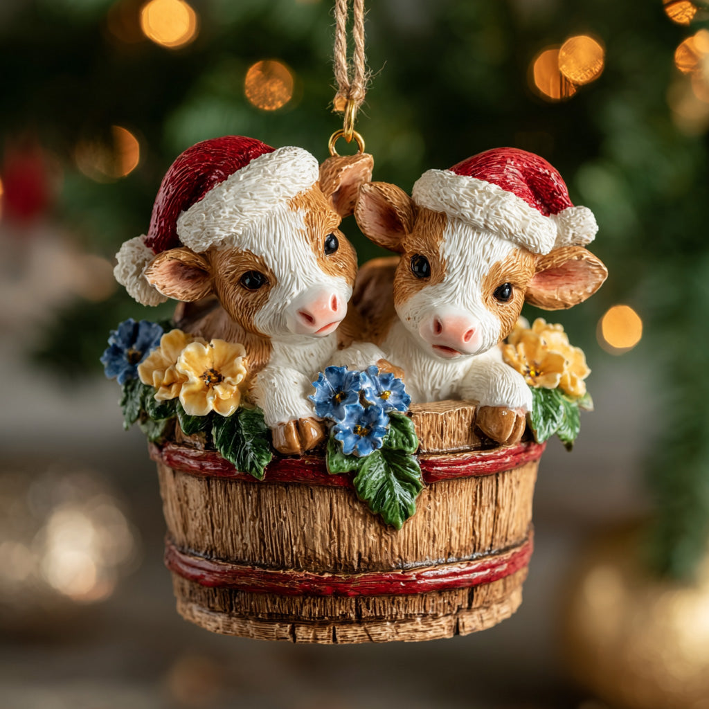 Rustic Holiday Friends Mica Ornament NCU0DH193